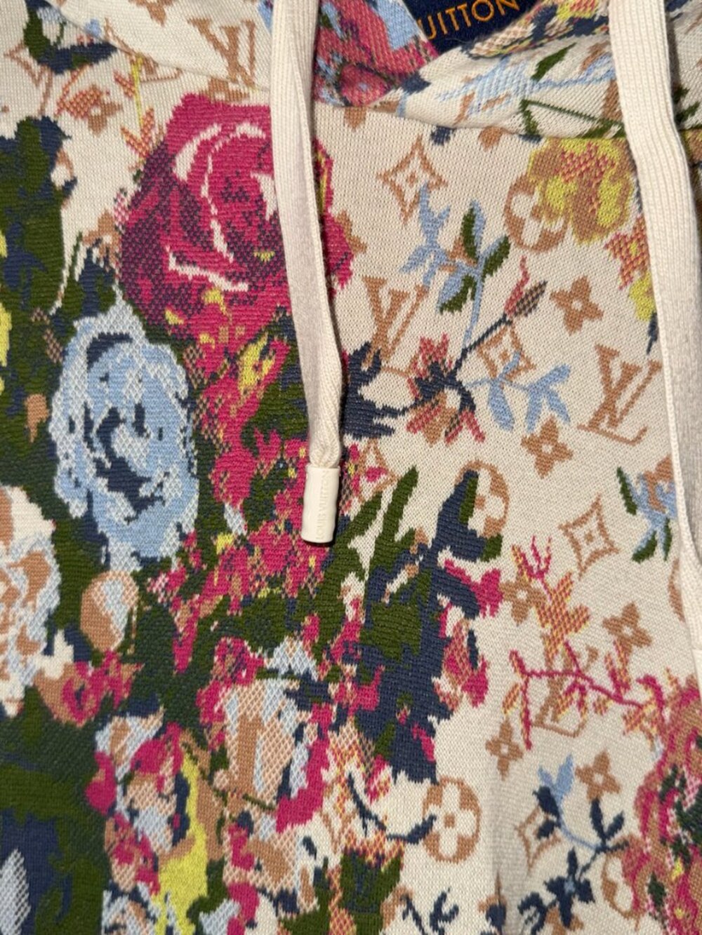 Louis Vuitton Floral Monogram Hoodie Men’s Large NWT Rare Jacquard LV Sweater - Picture 3 of 3